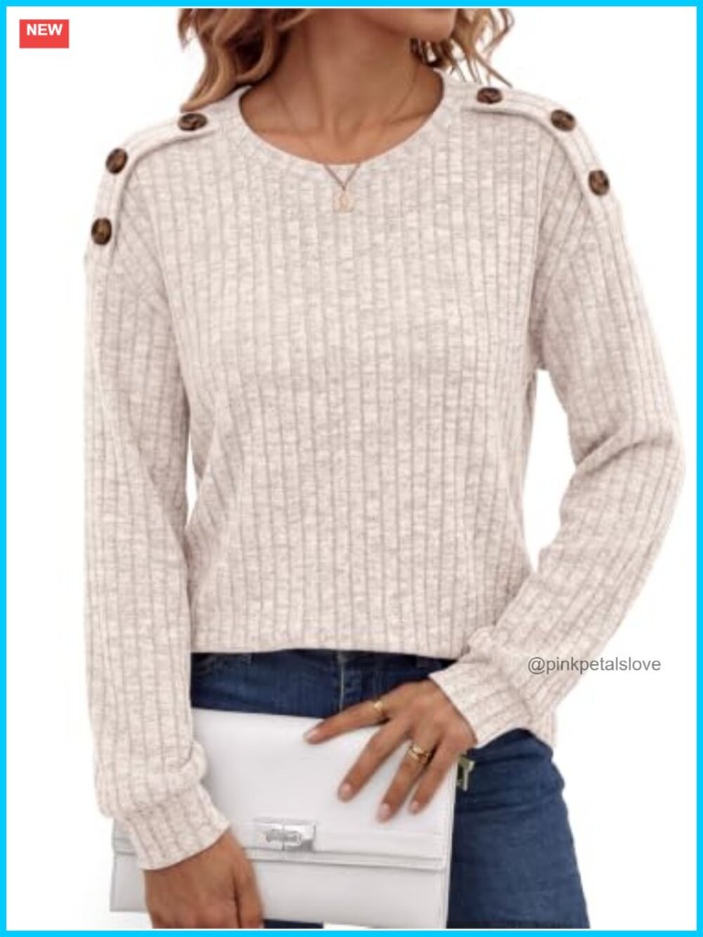 LILLUSORY Women's Ribbed Knit Long Sleeve Tunic Top Fall Layering
